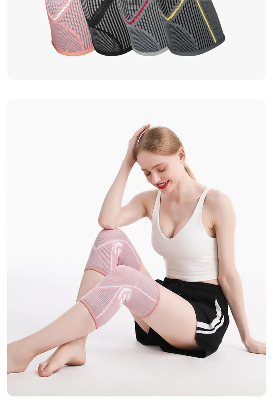 modelo joelheira compressão