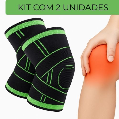 Kit-2-Joelheiras-Compressao-360-Par-Verde-M-G-XG-XXG-XXXG