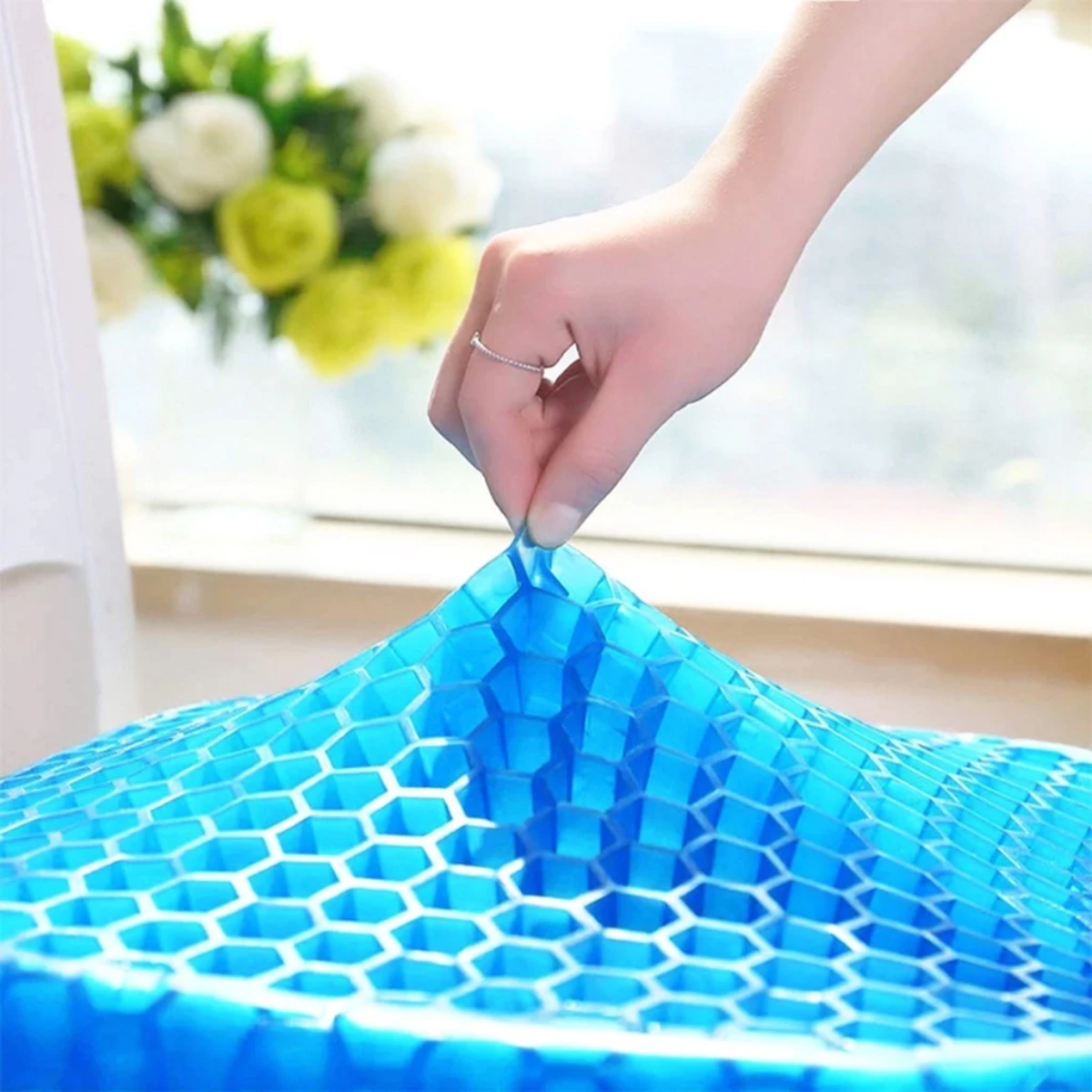 Almofada de Assento em Gel Refrescante – Alívio Lombar e Cóccix Detalhe 3