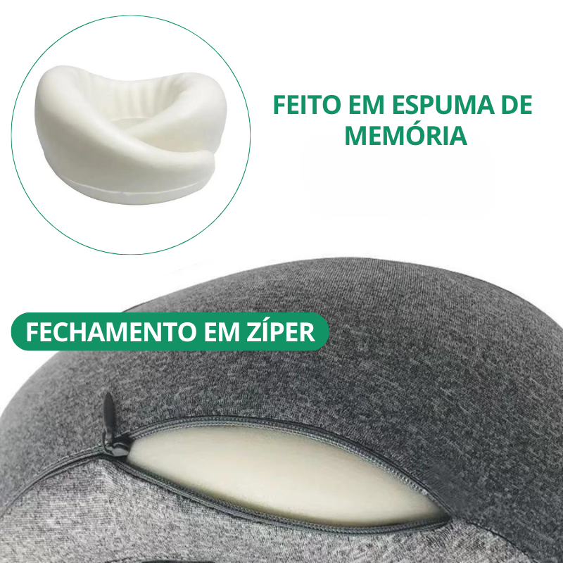 almofada de viagem para pescoço em banco de carro e ônibus