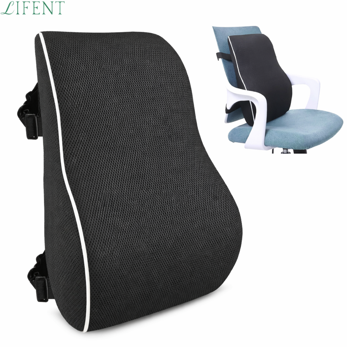 Almofada Lombar Ajustável – Suporte para Coluna e Alívio de Dores Detalhe 1