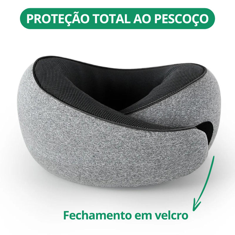 almofada de pescoço para viagem capa removível compacta para mochila