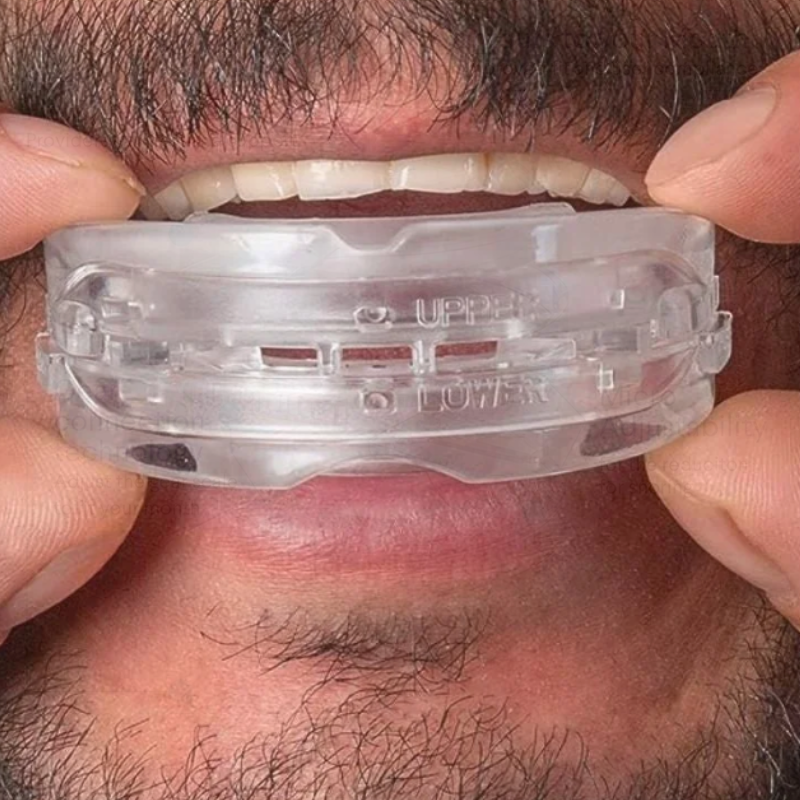 Bocal anti ronco termoplástico com encaixe moldável ao perfil dental individual