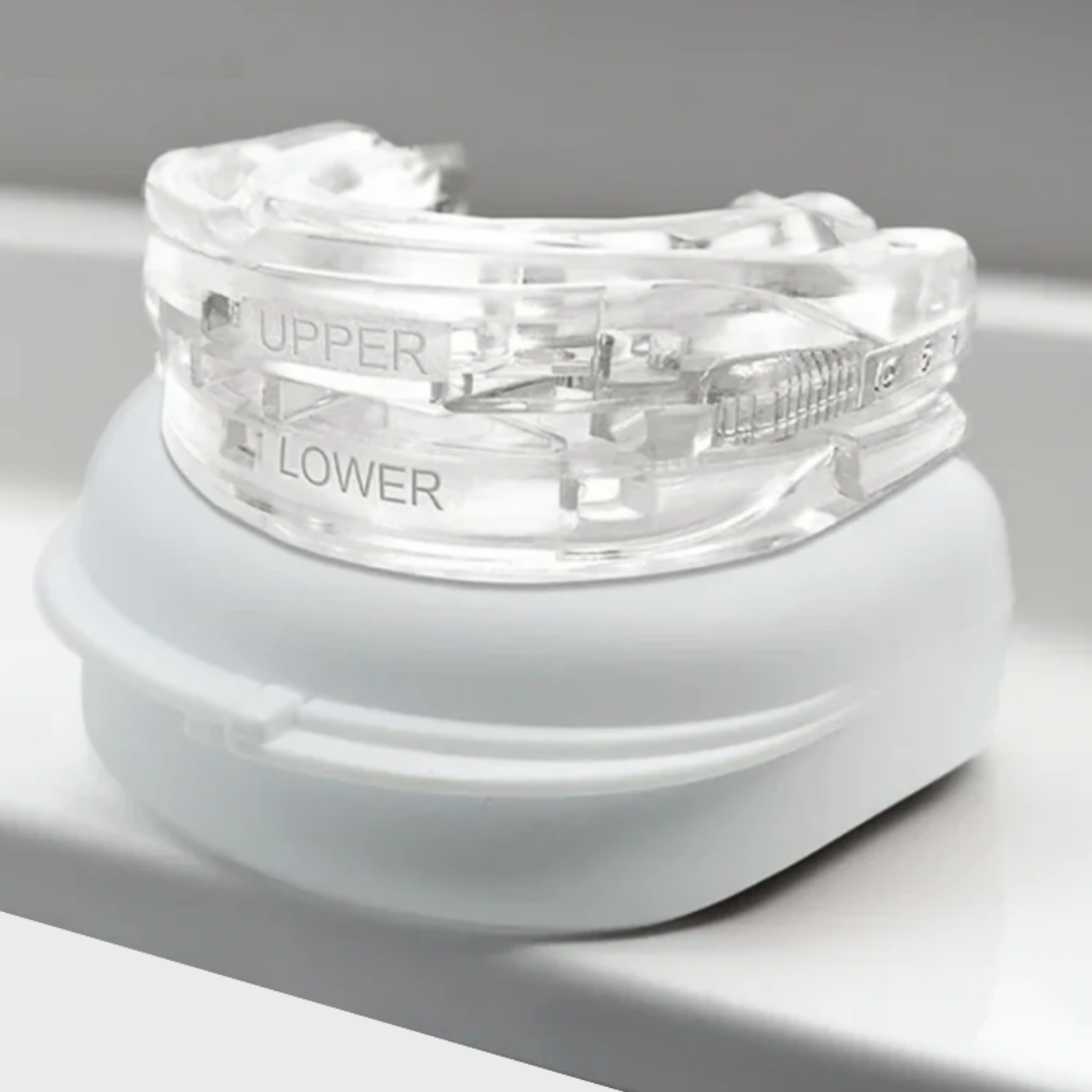 Bocal anti ronco mandibular ajustável para dormir sem roncar - Liga Sport