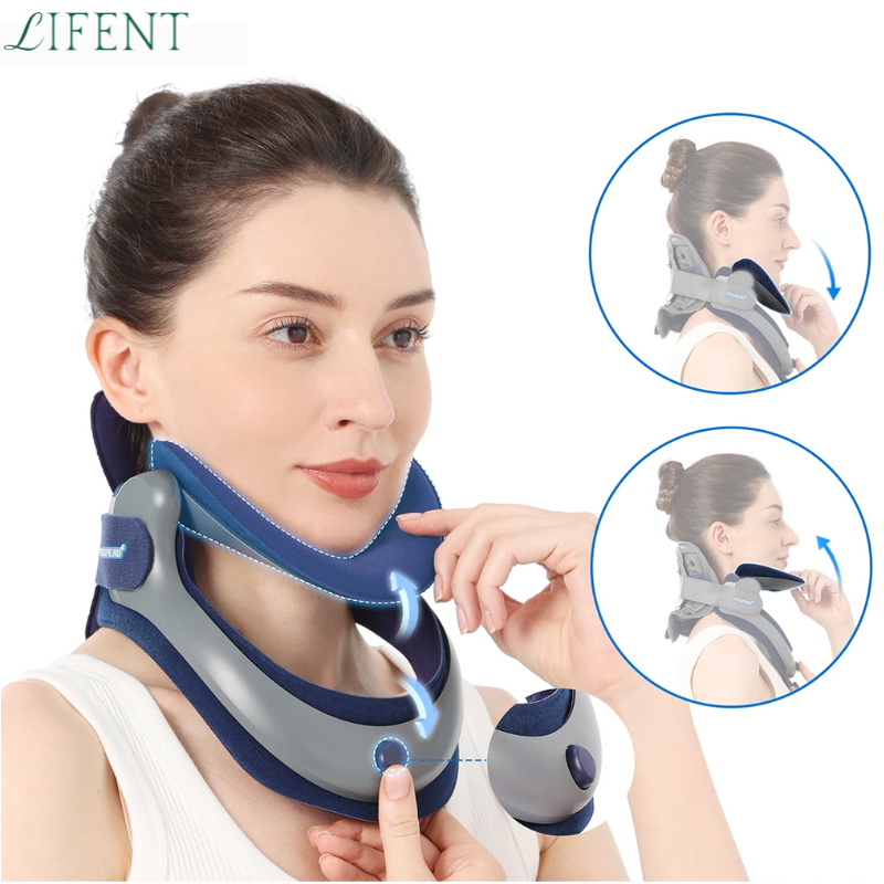 Colar de tração cervical Ajustável - Alivio da dor e melhora da Postura Detalhe 2