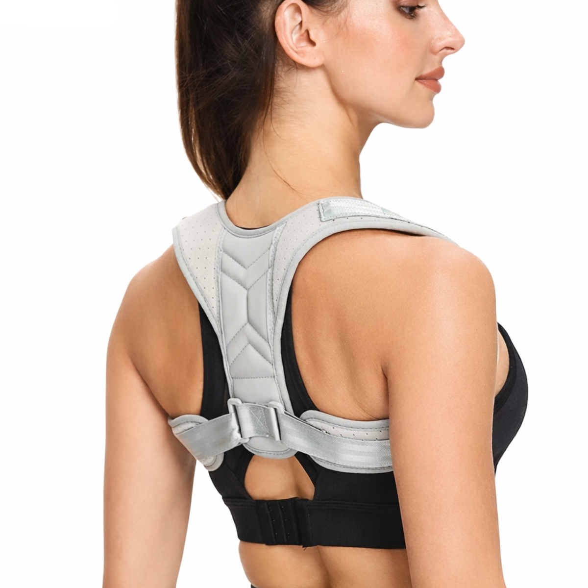 Corretor Postural Ajustável Unissex com Suporte de Costas Imagem 1 Liga Sport