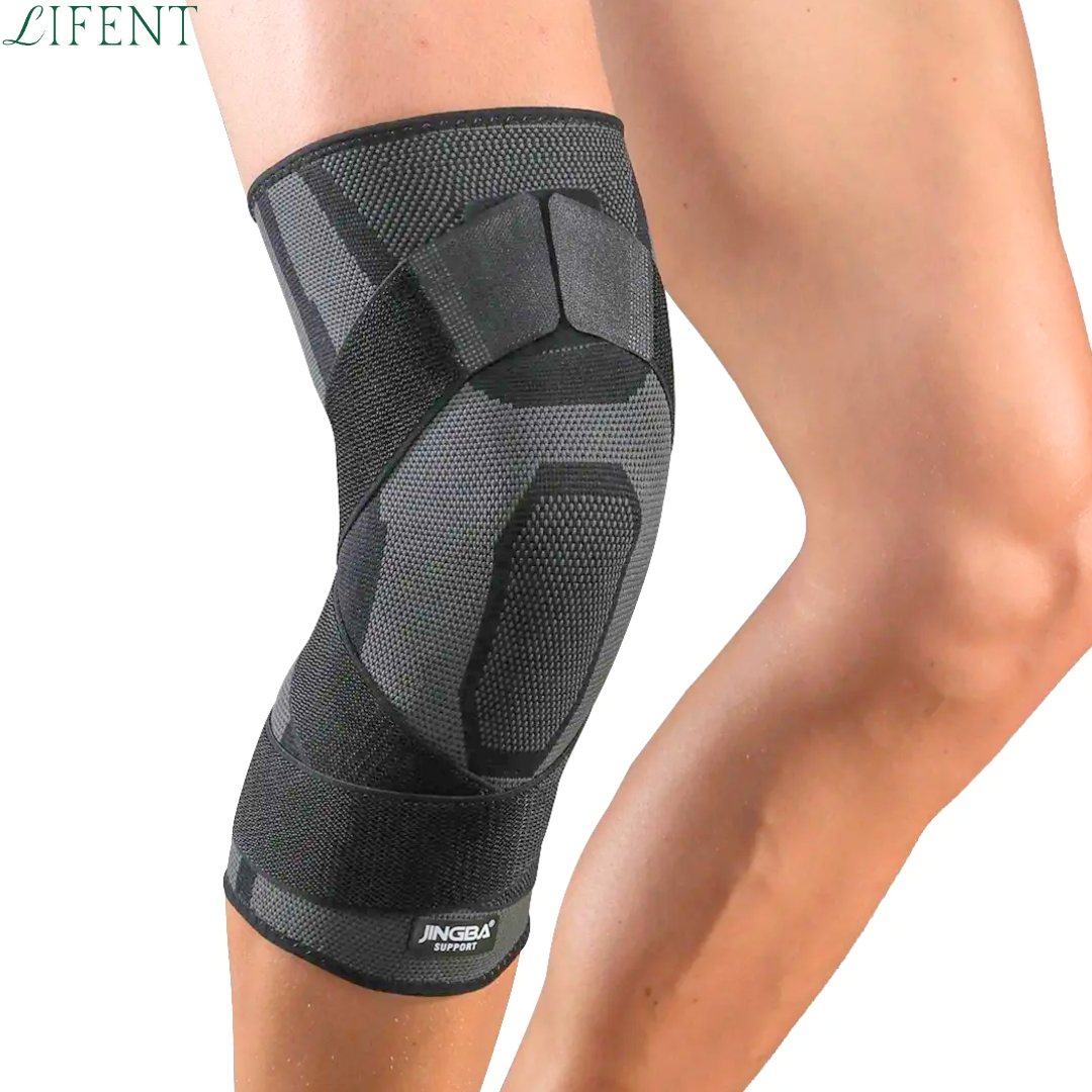 Joelheira com Faixas Transversais p/ Proteção de Ligamentos (Duas unidades) Detalhe 1