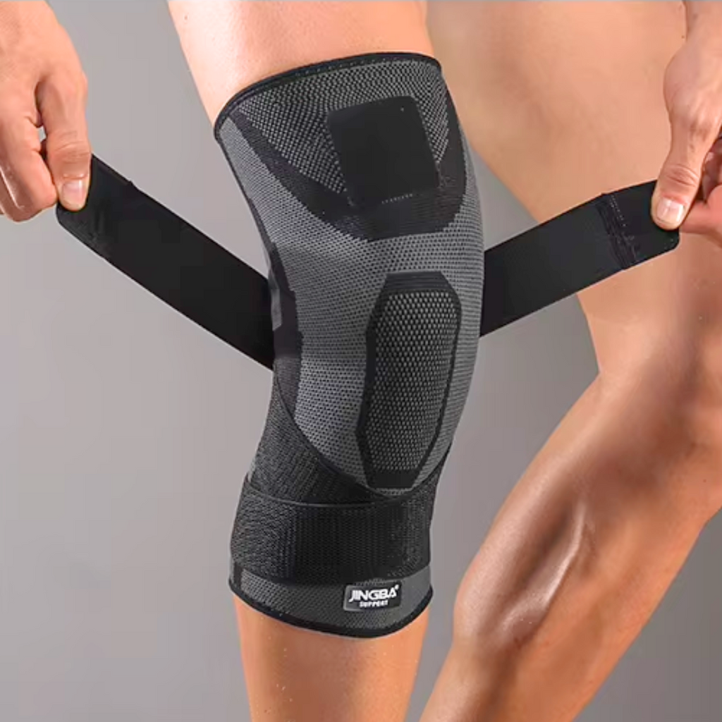 Joelheira com Faixas Transversais p/ Proteção de Ligamentos (Duas unidades) Detalhe 2