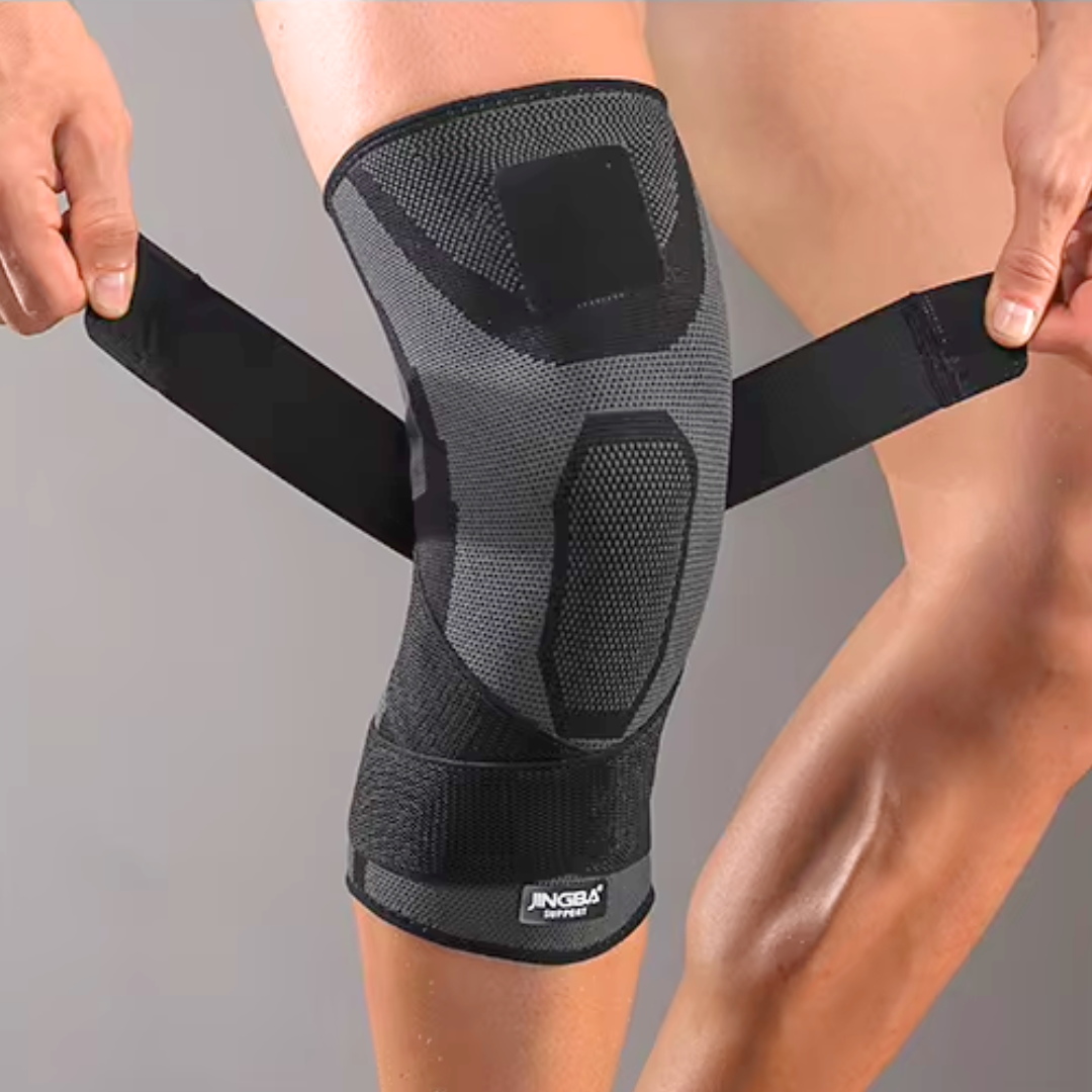 Joelheira com Faixas Transversais p/ Proteção de Ligamentos (Duas unidades) Detalhe 2