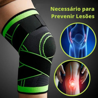 Kit 2 Joelheiras Compressão 360 Par Verde M G XG XXG XXXG