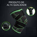 Kit 2 Joelheiras Compressão 360 Par Verde M G XG XXG XXXG