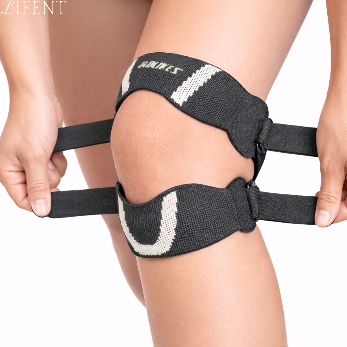 Joelheira Dupla Patelar com Gel Aolikes Detalhe 1