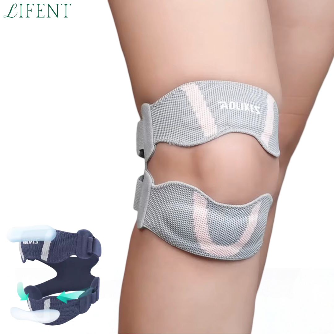 Joelheira Dupla Patelar com Gel Aolikes Detalhe 2