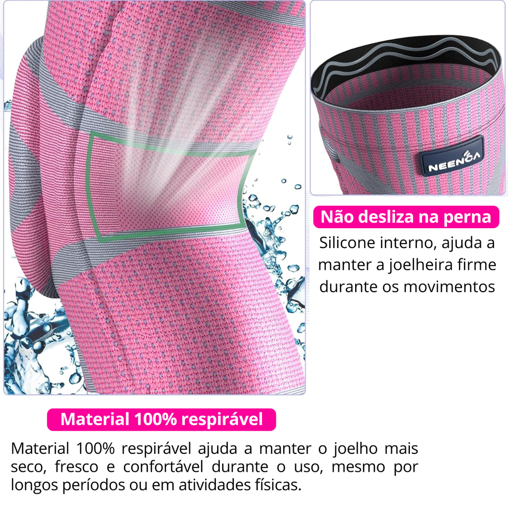Joelheira Feminina com Estabilizadores Laterais Detalhe 3