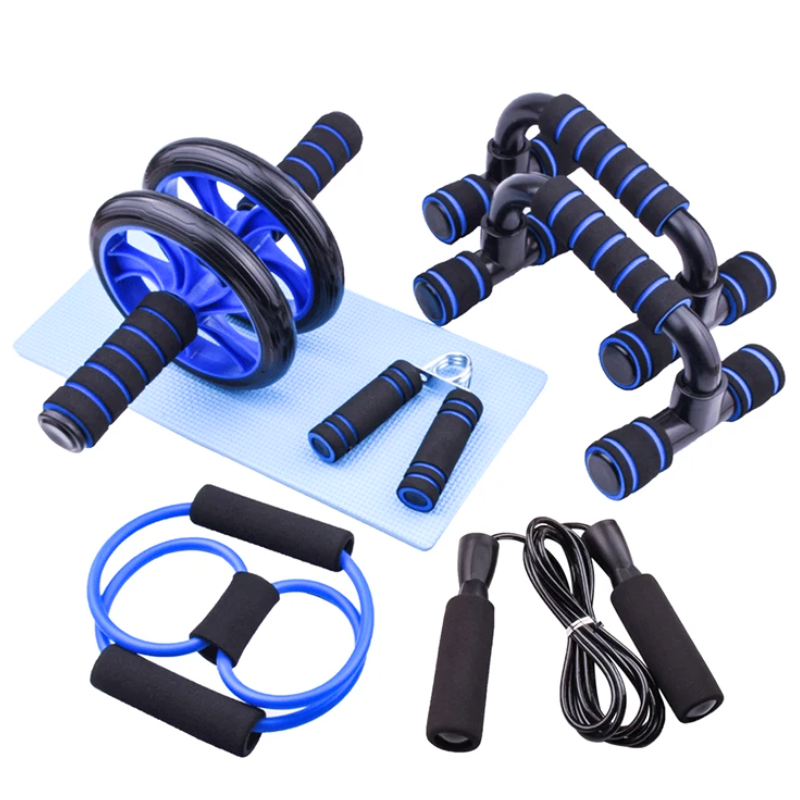 Suportes para flexão (push-up bars) incluídos no kit treino em casa - peito e tríceps