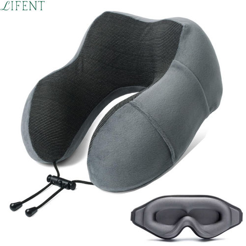 Kit Viagem - Almofada de pescoço + Máscara de Dormir Detalhe 1
