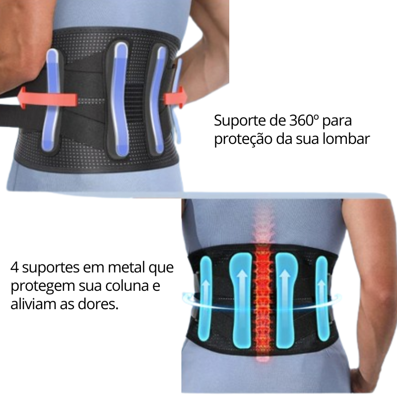 LombFit - Cinta Lombar Semirrígida de Proteção Detalhe 3