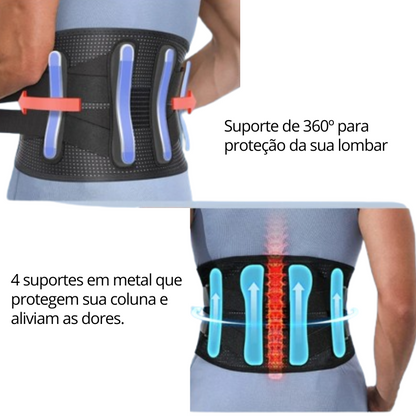 LombFit - Cinta Lombar Semirrígida de Proteção Detalhe 3