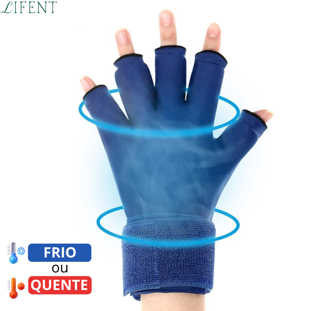 Luva em Gel Quente e Frio para Dores nas Mãos Detalhe 1