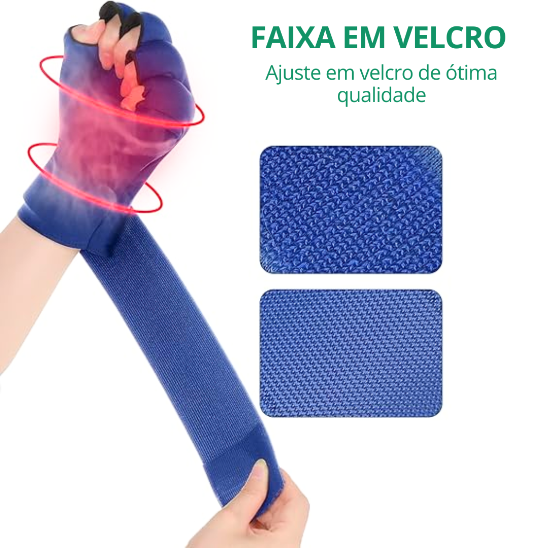 Luva em Gel Quente e Frio para Dores nas Mãos Detalhe 2