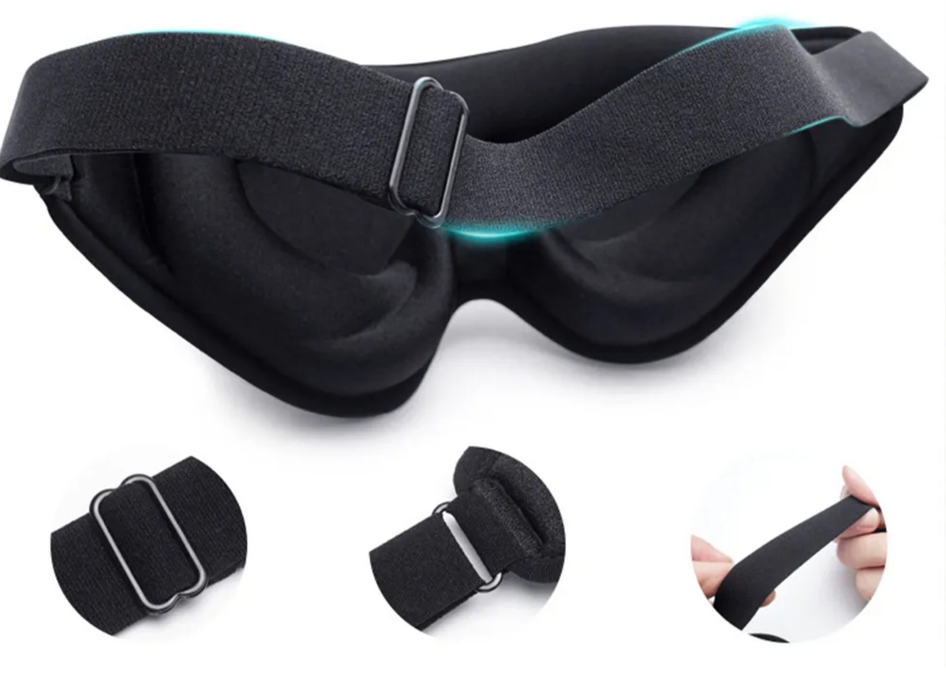 Design anatômico da máscara de dormir com cavidade para os olhos sem pressão nas pálpebras
