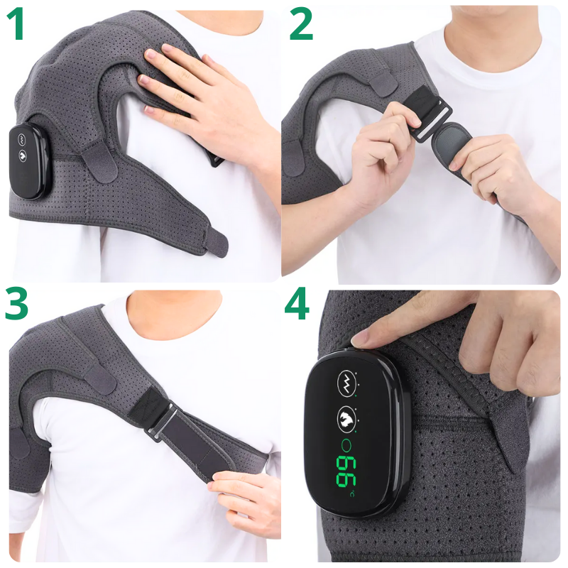 Massageador e Aquecedor p/ Alivio de Dores no Ombro Detalhe 4