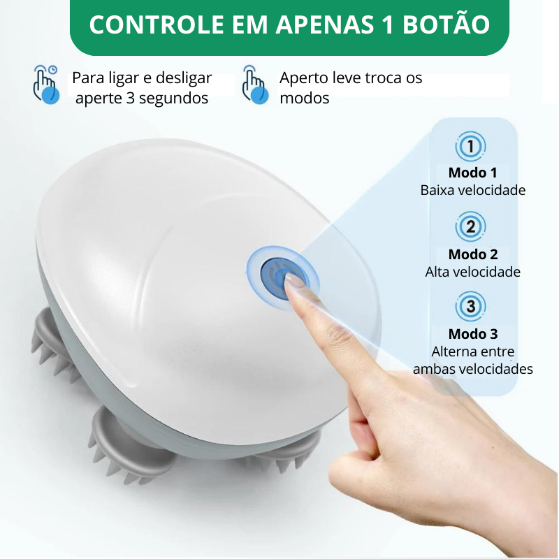 Massageador e Estimulador de Couro Cabeludo Detalhe 4