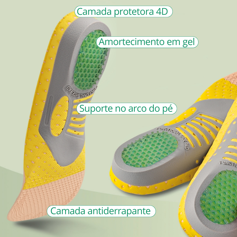 Palmilha Ortopédica 4D para Fascite Plantar Detalhe 4
