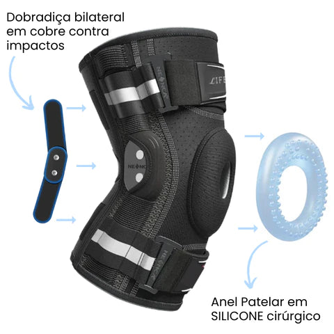 Proteção Ortopédica de Joelho Articulada Detalhe 4