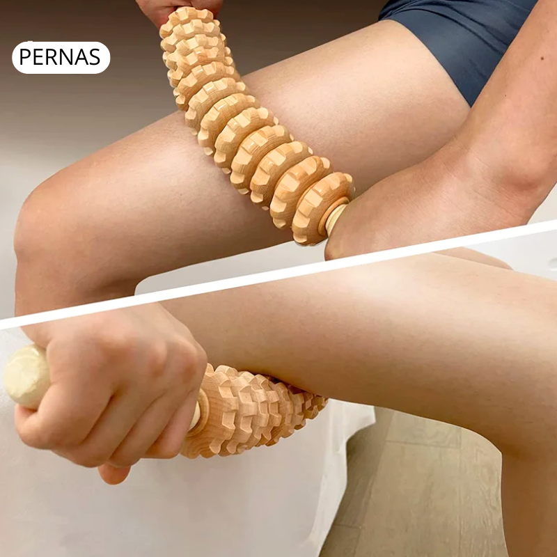 Rolo de Massagem em Madeira – Liberação Miofascial e Alívio Muscular Detalhe 5