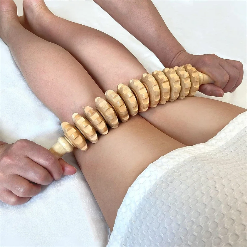Rolo de Massagem em Madeira – Liberação Miofascial e Alívio Muscular Detalhe 6